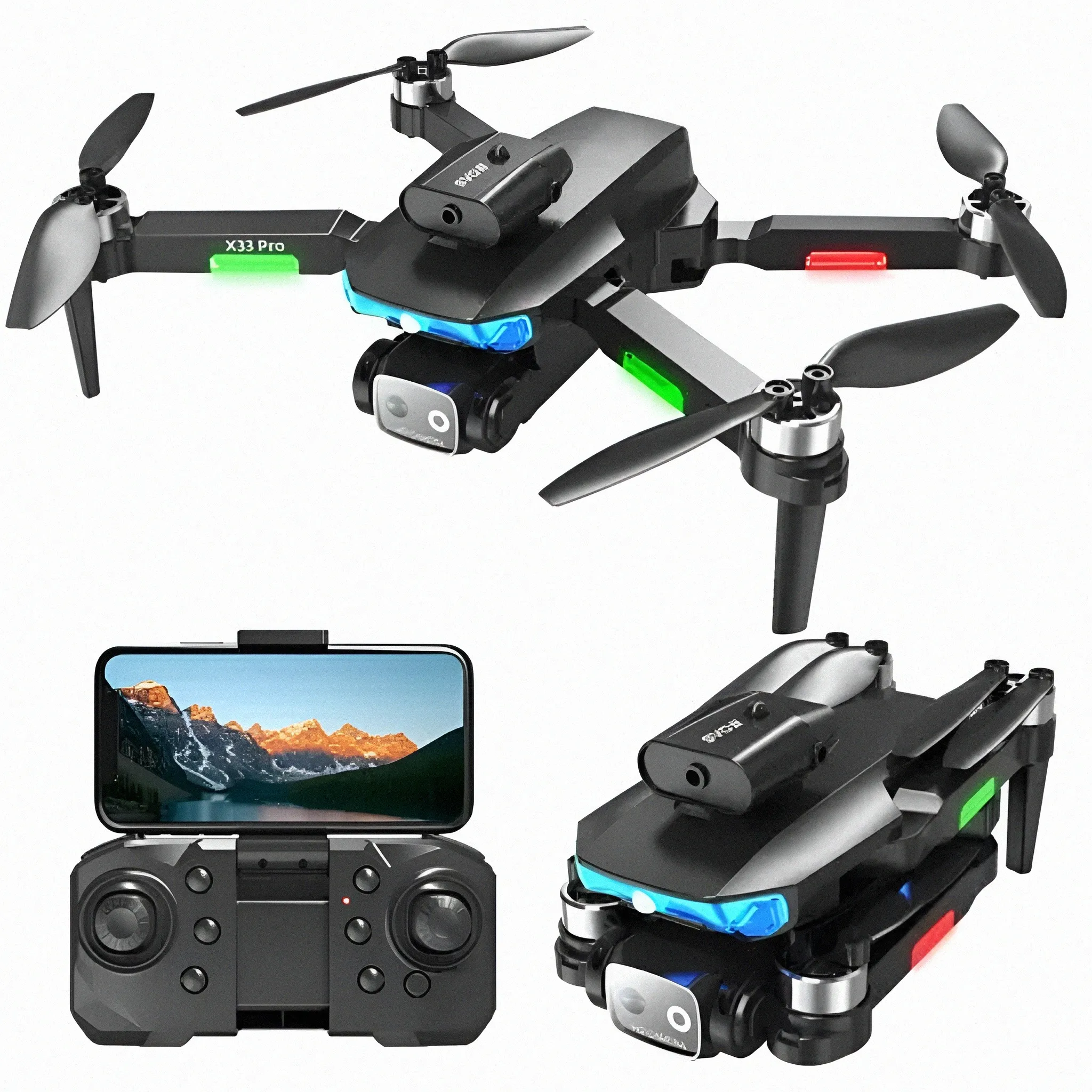 2024 NEW Brushless Motor Drone 4K HD Professional ESC Dual Camera Optical 2.4G WIFi Obstacle Prevention Quadcopter