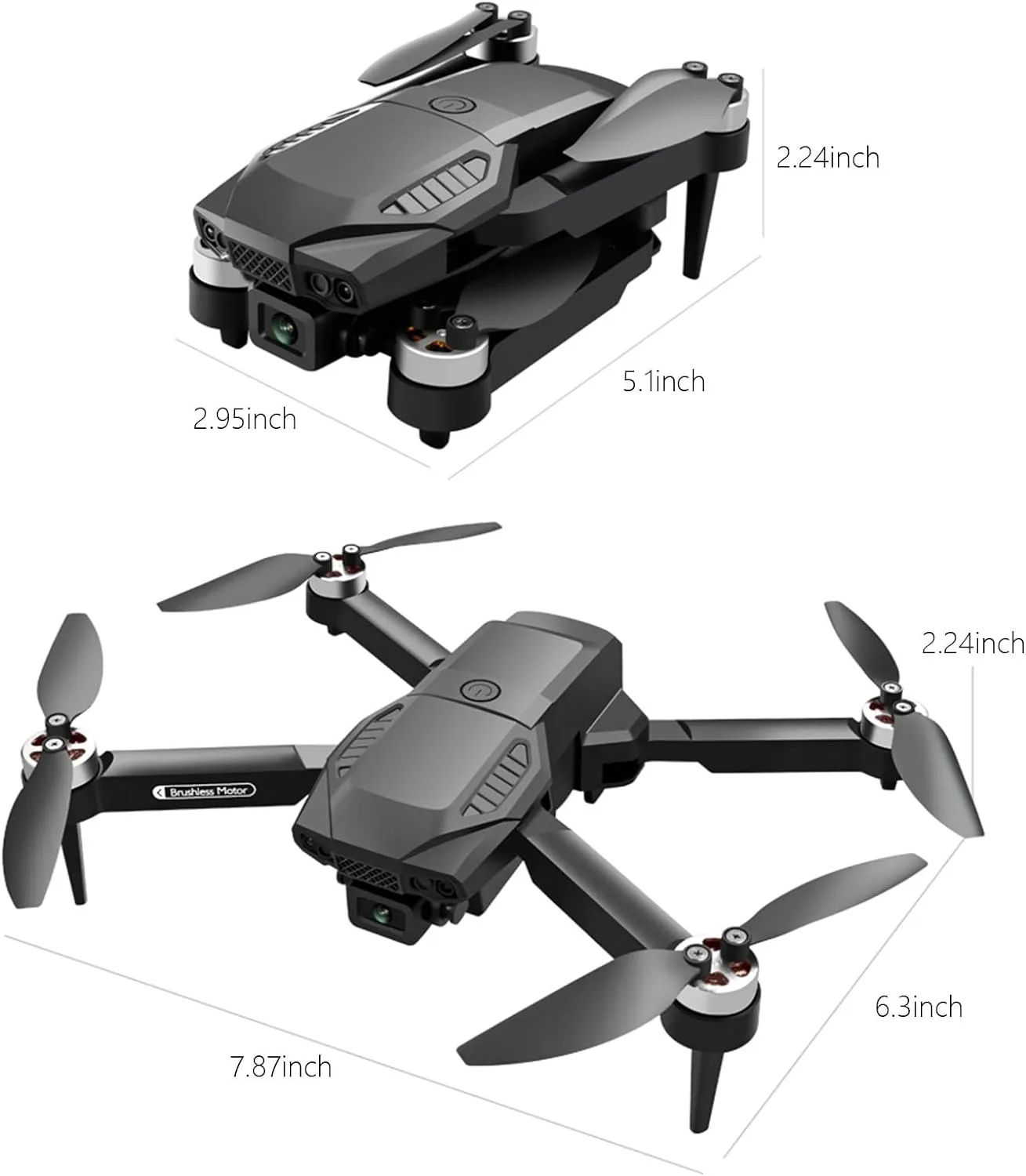 Brushless Drones with Camera for Adults 4K, Remote Control Quadcopters, 120°FOV, Brushless Motor, 2.4G WiFi Transmission, Smart Return Home, Pr