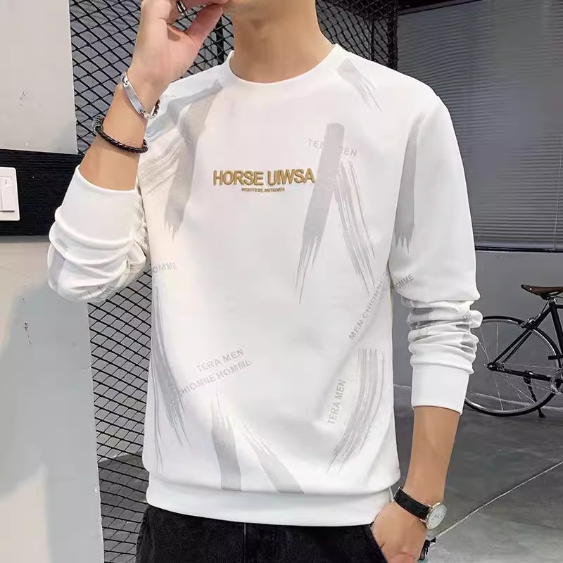 Sweater Men's New Spring and Autumn Men's Long-sleeved T-shirt (Global)