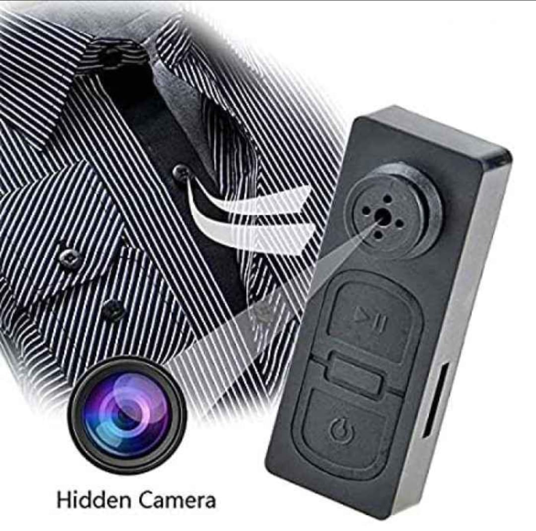 Digital Camera Button With 32GB Memory Supported-Black Button Camera