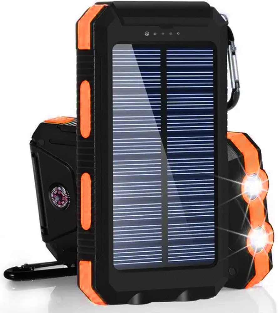 Amazon Waterproof Solar Power Bank Compass Dual Light (Global)