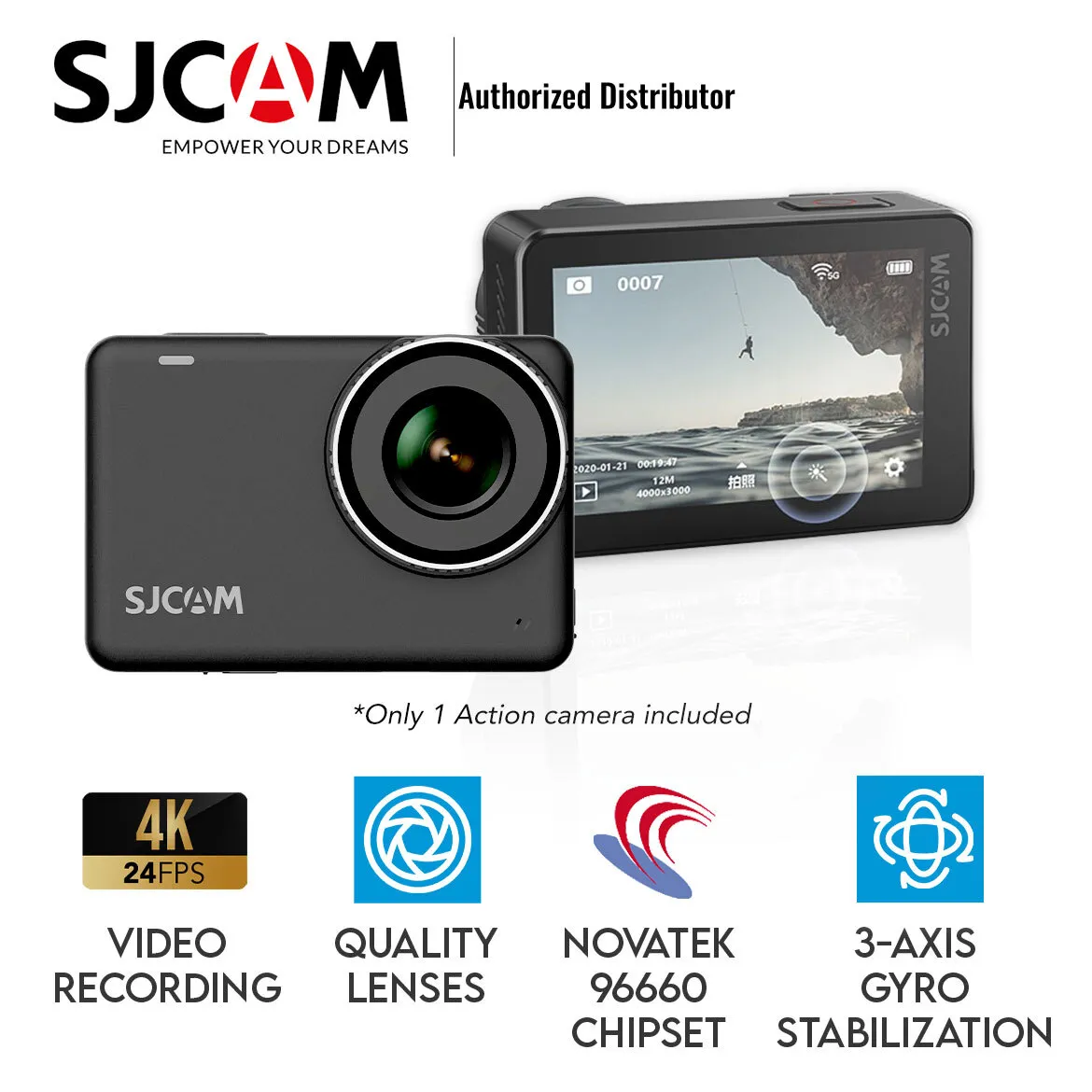 SJCAM SJ10X 4K action camera 1080P Full HD 12MP Sports camera body waterproof 10 meters deep Wifi 2.4GHz 2.33' Touch Screen