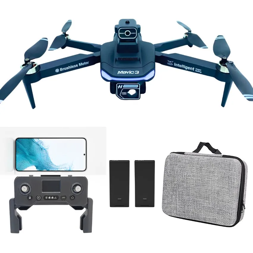 GPS Professional Drone Dual Camera 1080p Hd Wifi 5g Fpv Drone Dual Battery Case Brushless Motors