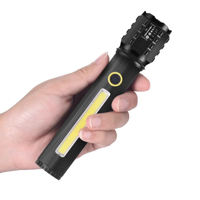 Aluminum alloy USB outdoor charging flashlight (Global)