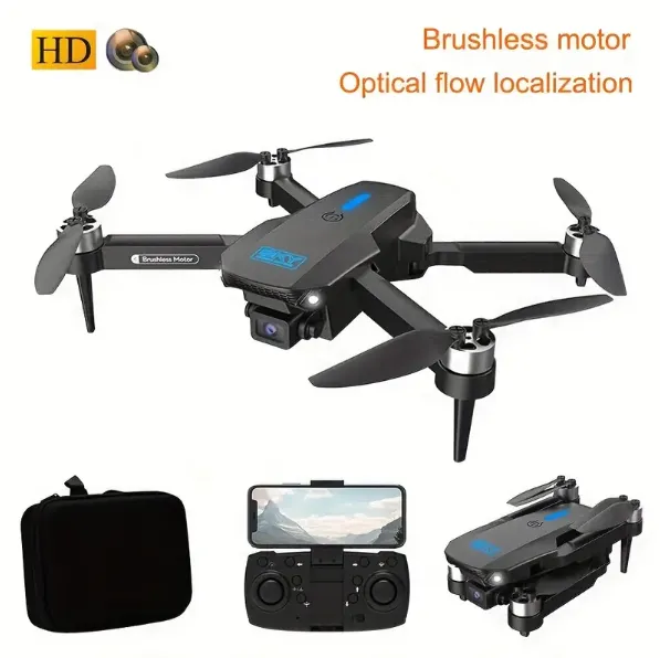 "Brushless Motor Professional RC Drone 4K Wide Angle HD Camera Height Fixed Remote Control Foldable Quadrotor Helicopter  "
