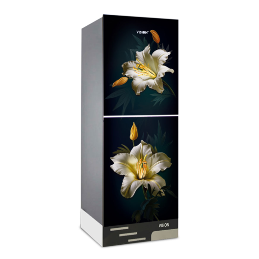 VISION Glass Door Refrigerator RE-252 Liter Golden Gardenia Bottom Mount