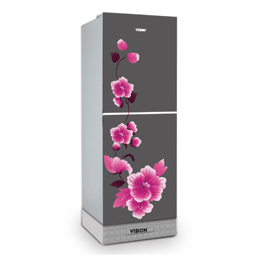 VISION Glass Door Refrigerator RE-180 Liter  Mirror Iris Top Mount