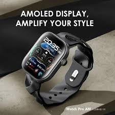 Oraimo Watch Pro AM 1.85 inch AMOLED Smart Watch (OSW-811H)- Black
