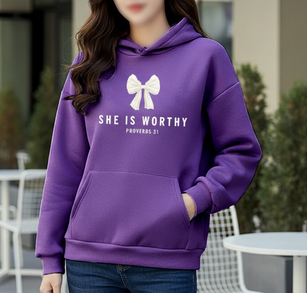 Premium Comfortable Printed Ladies Winter Hoodie