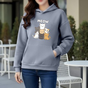 Premium Comfortable Printed Ladies Winter Hoodie