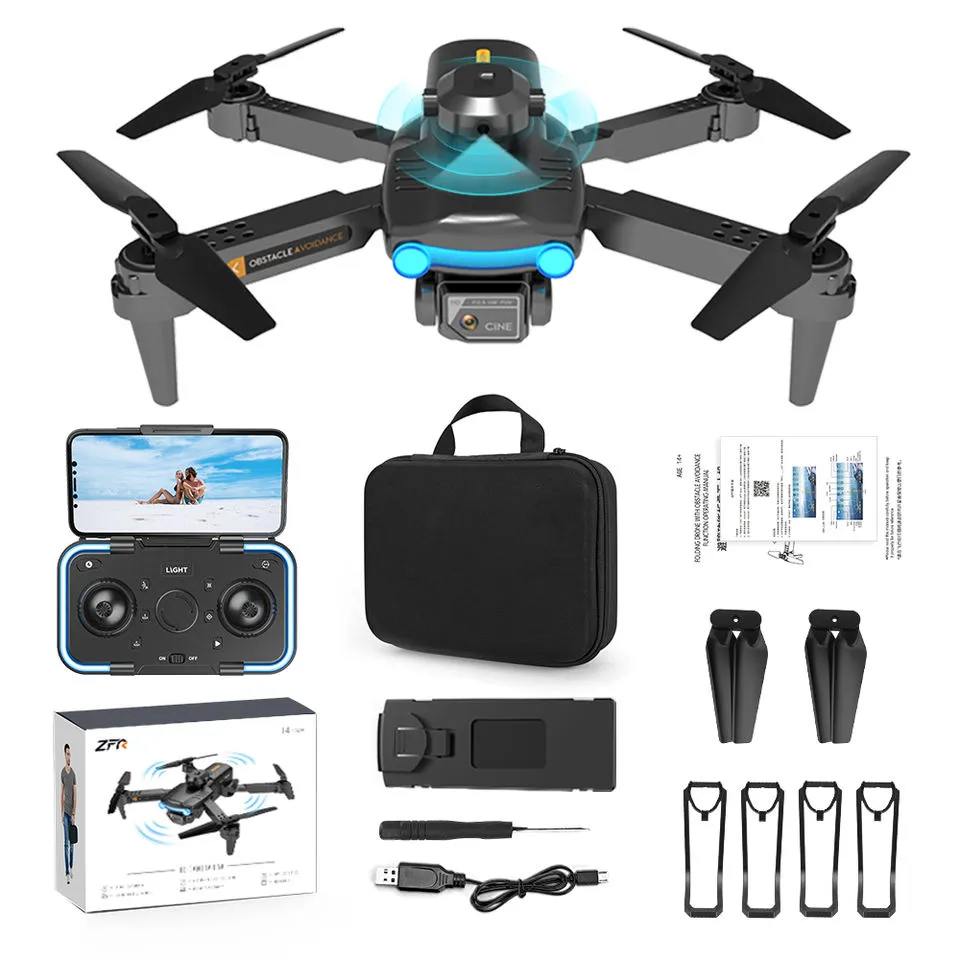 F187 drone with 4K Dual Camera WiFi FPV One Button Obstacle Avoidance Smart Follow 360 Quadcopter RC Helicopter