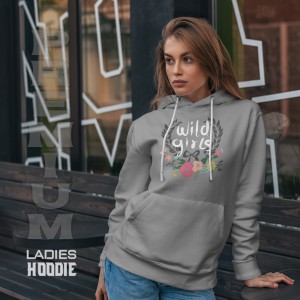 Premium Comfortable Printed Ladies Winter Hoodie