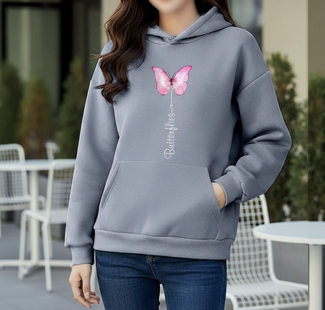 Premium Comfortable Printed Ladies Winter Hoodie