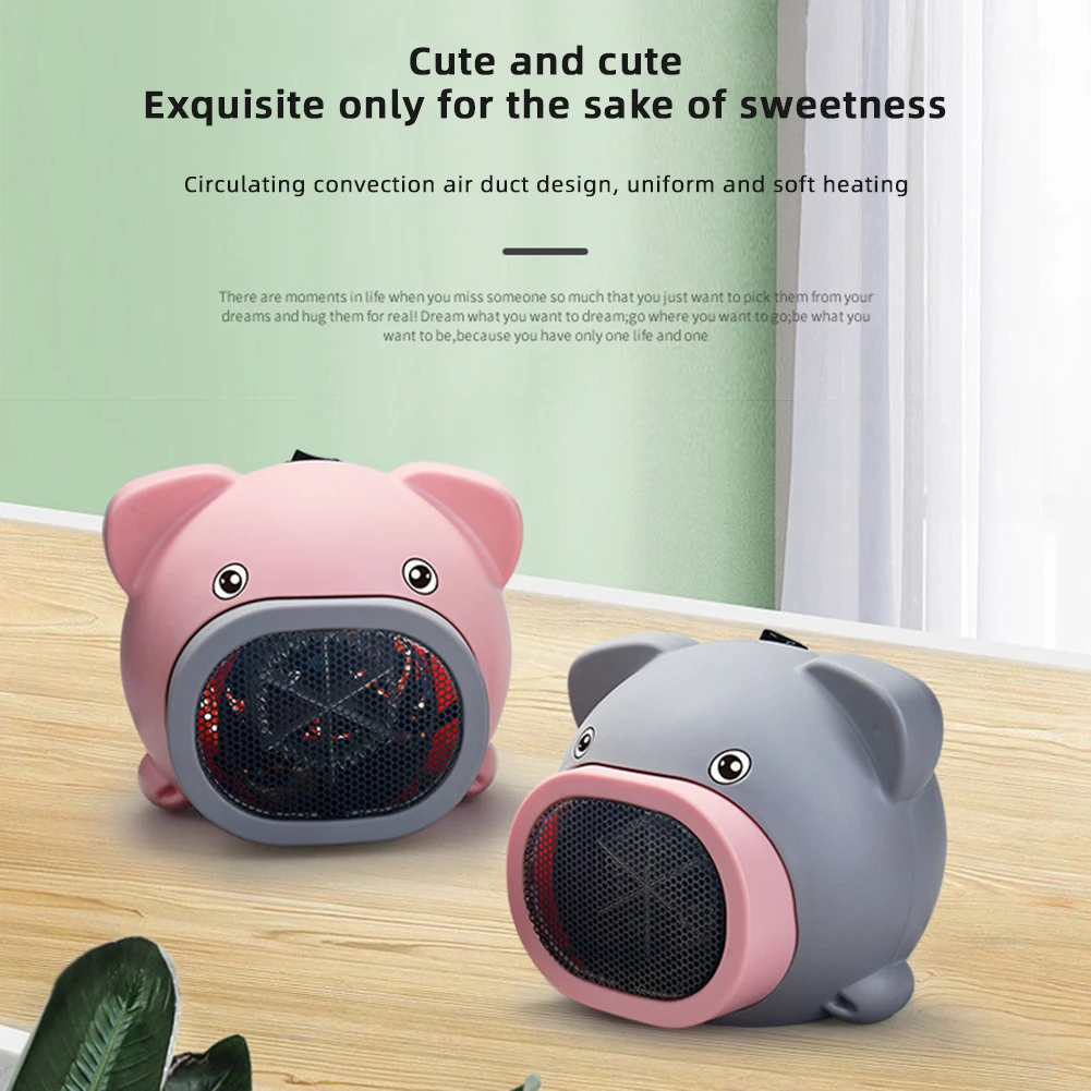 Foreign Trade Desktop Heater Piglet-Shaped Home Dormitory Heater (Global)