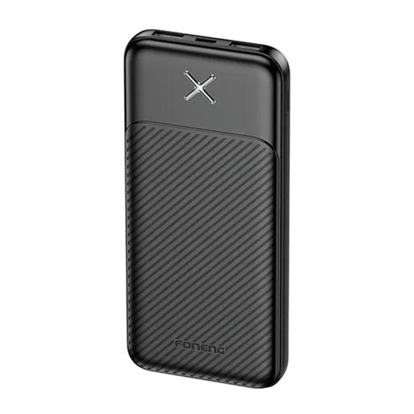 FONENG PX109 10000mAh Portable Power Bank Dual USB Output Fast Charging Battery Pack - Black