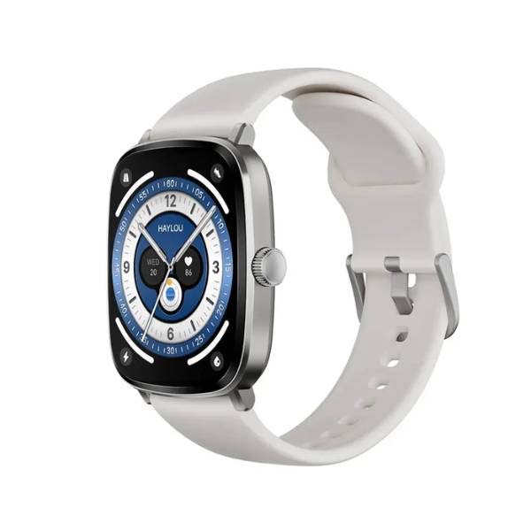 Haylou RS5 2.01” AMOLED HD Display Bluetooth Calling Smartwatch - Silver