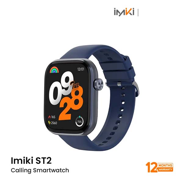 IMIKI ST2 1.96" BT Calling Smartwatch - Blue