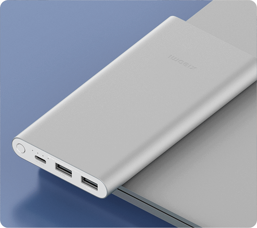 Xiaomi 22.5W 10000mAh Two Way Fast Charging Metal Casing Power Bank with Type C Cable - Silver