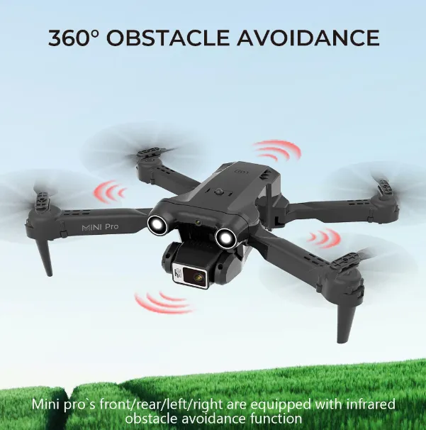 Professional Foldable Rc Quadcopter, Mini Uav Helicopter, 4k Dual Camera, 360 Filtration Drone