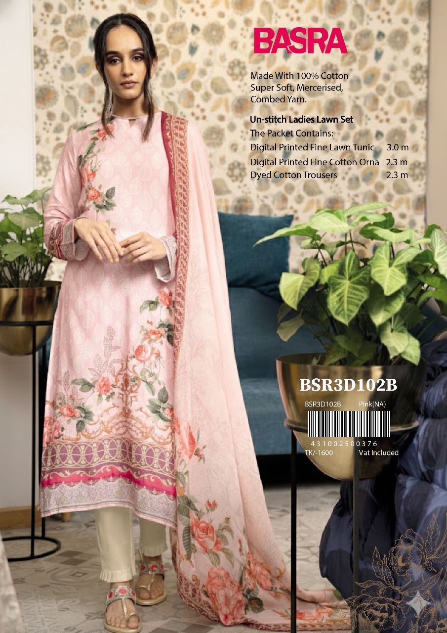 BASRA  Unstiched 3 Pcs Set