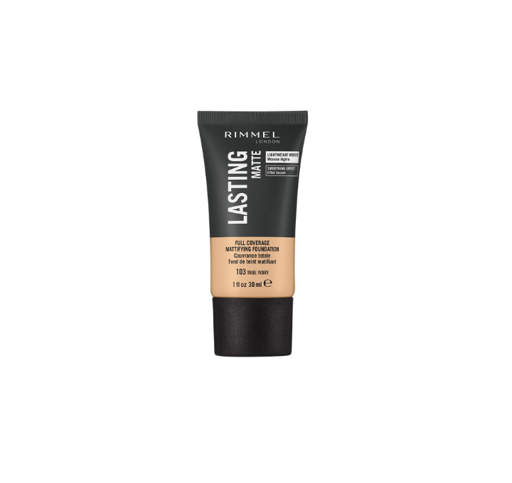 Rimmel London Lasting Matte Full Coverage Foundation 30ml - 103 True Ivory