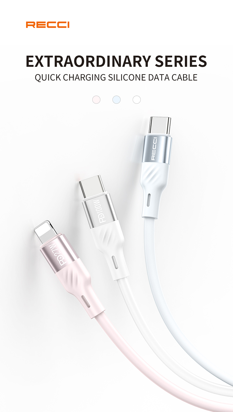 Recci RS22CC 150cm Type-C To Type-C Extraordinary Series Quick Charging Silicone Data Cable