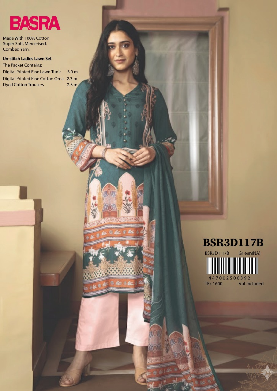 BASRA  Unstiched 3 Pcs Set