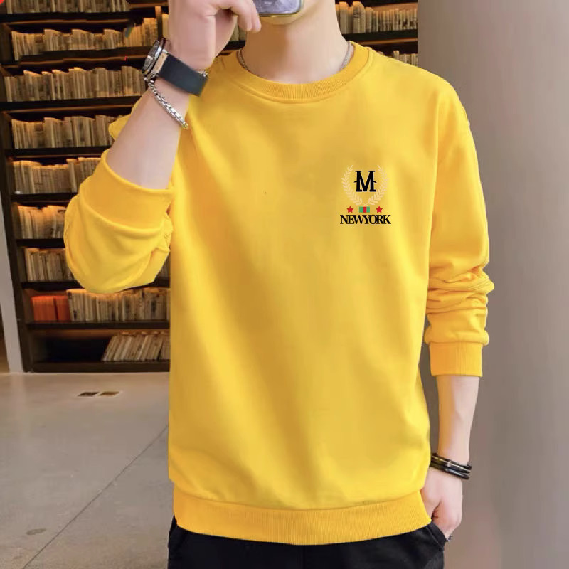 Autumn new round neck sweater men's  (Global)